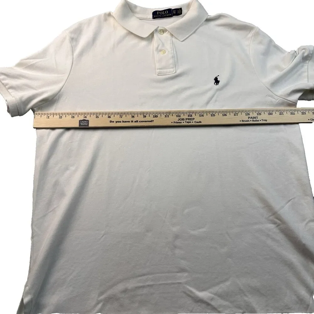 Polo by Ralph Lauren White 100% Cotton Short Sleeve Polo Size XL